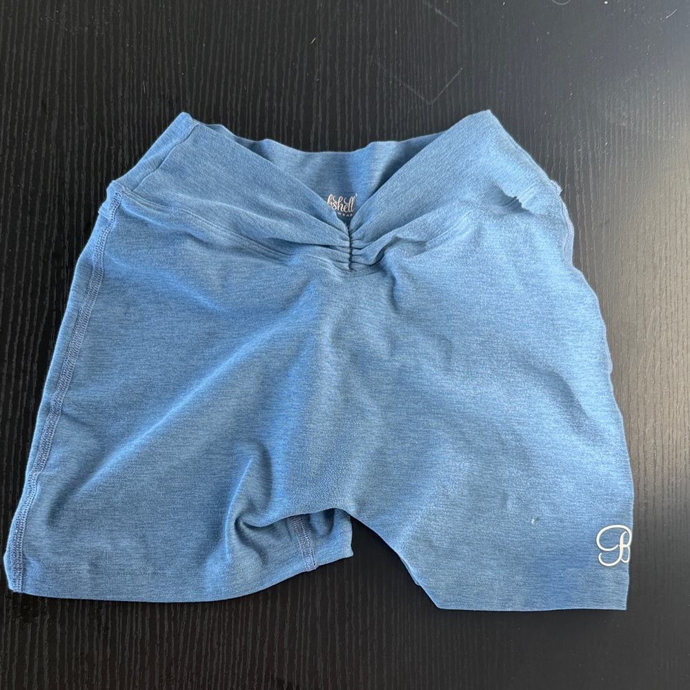 Bombshell Sportswear Blue Bike Shorts - Picture 2 of 3